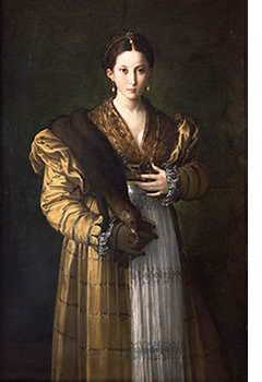 パルミジャニーノ《貴婦人の肖像（アンテア）》カポディモンテ美術館